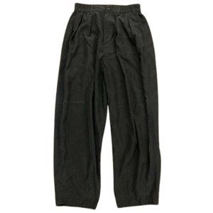 BDG black wide leg pleated front button waist crop pants with pockets, size S